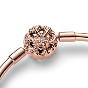 FINAL SALE - Pandora Moments Sparkling Snowflake Clasp Bangle
