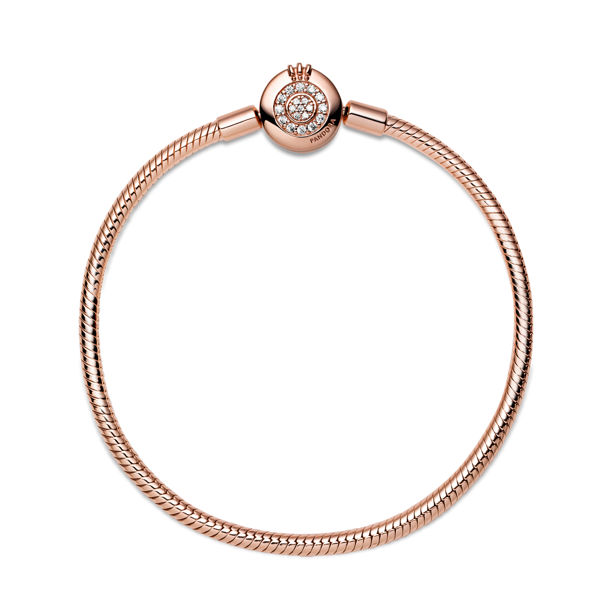 Pandora Moments Sparkling Crown O Snake Chain Bracelet