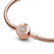 Pandora Moments Sparkling Crown O Snake Chain Bracelet