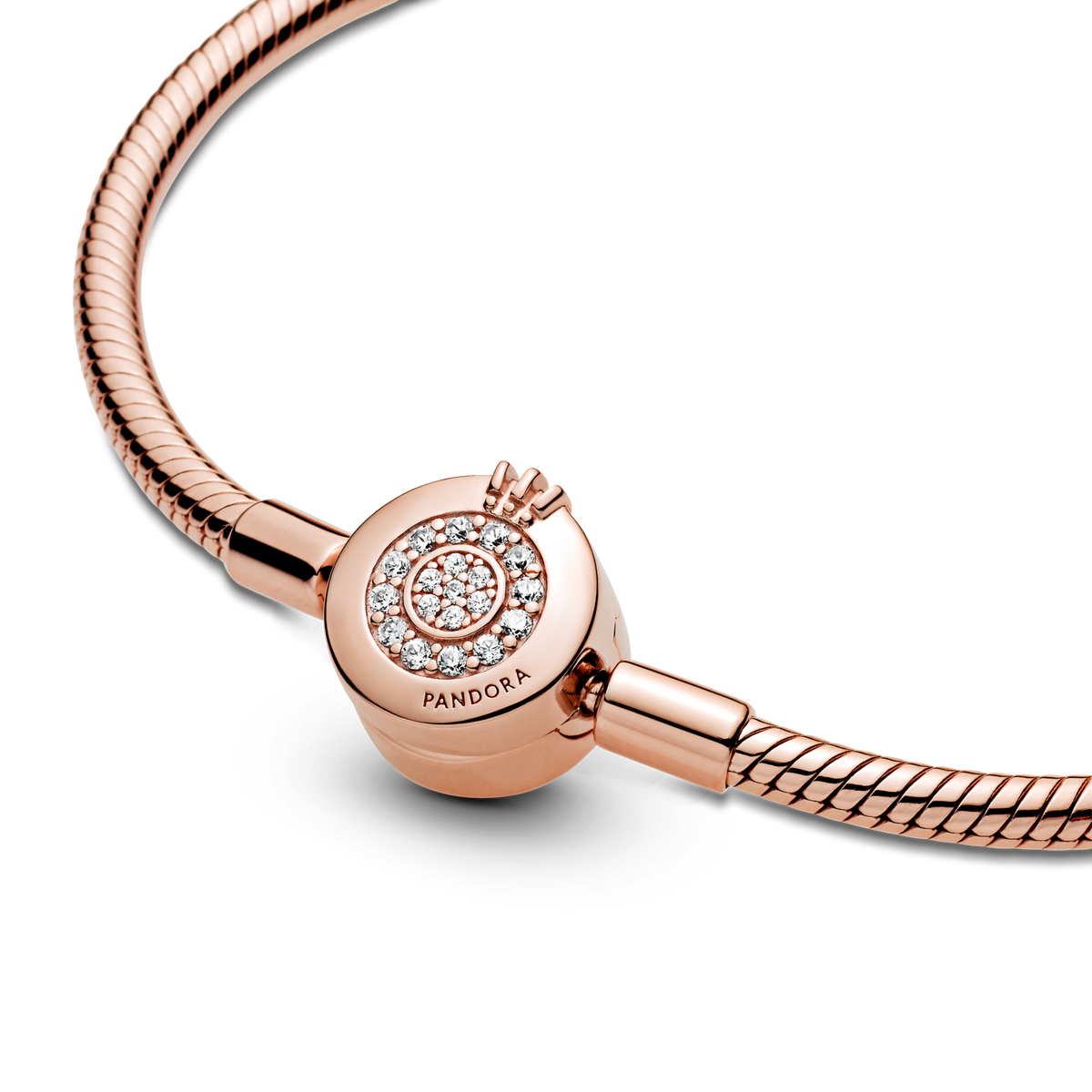Pandora Moments Sparkling Crown O Snake Chain Bracelet