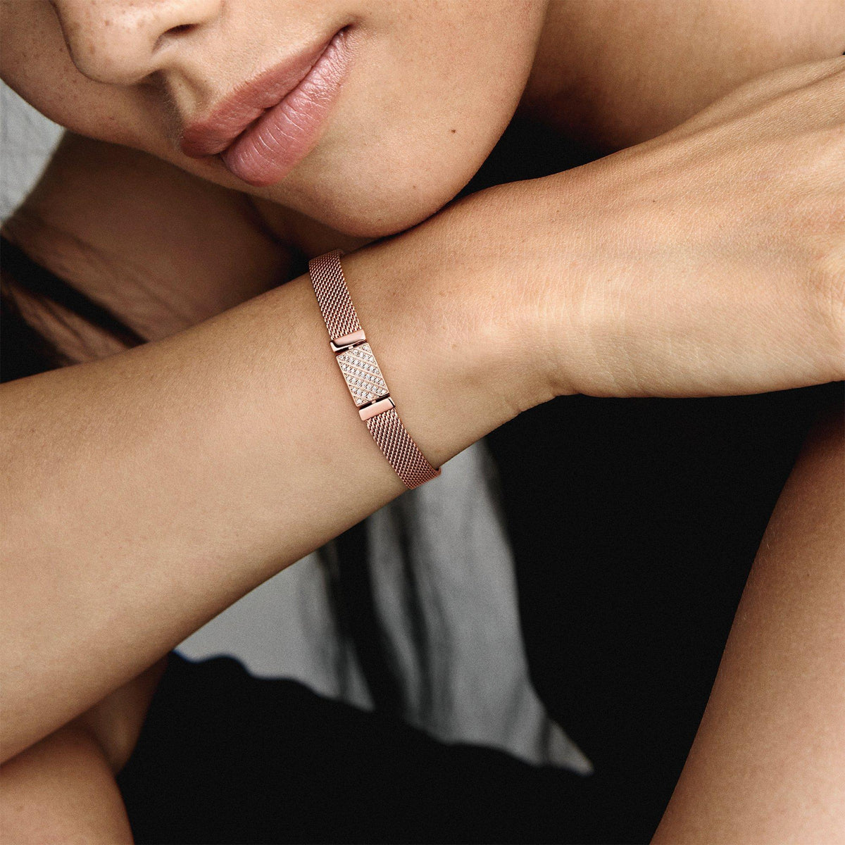 FINAL SALE - Pandora Reflexions Long Clasp Pavé Bracelet