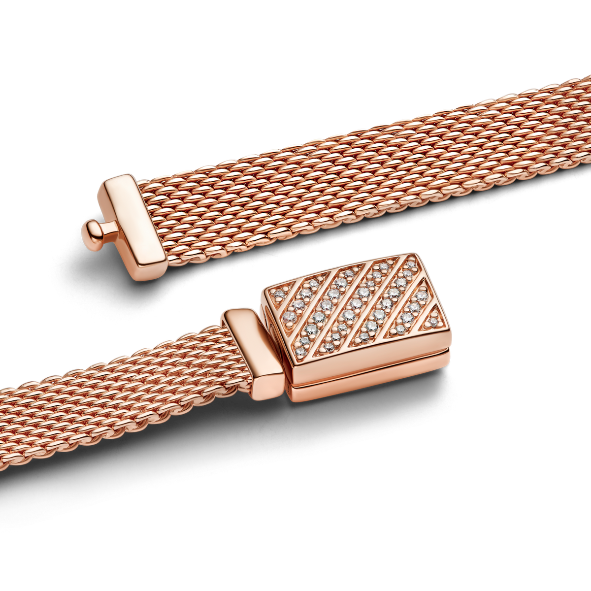 FINAL SALE - Pandora Reflexions Long Clasp Pavé Bracelet
