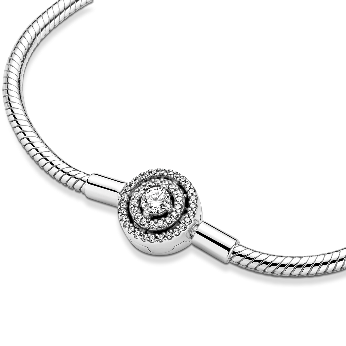 Pandora Moments Halo Snake Chain Bracelet