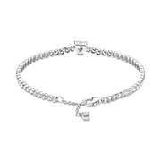 Sparkling Heart Tennis Bracelet