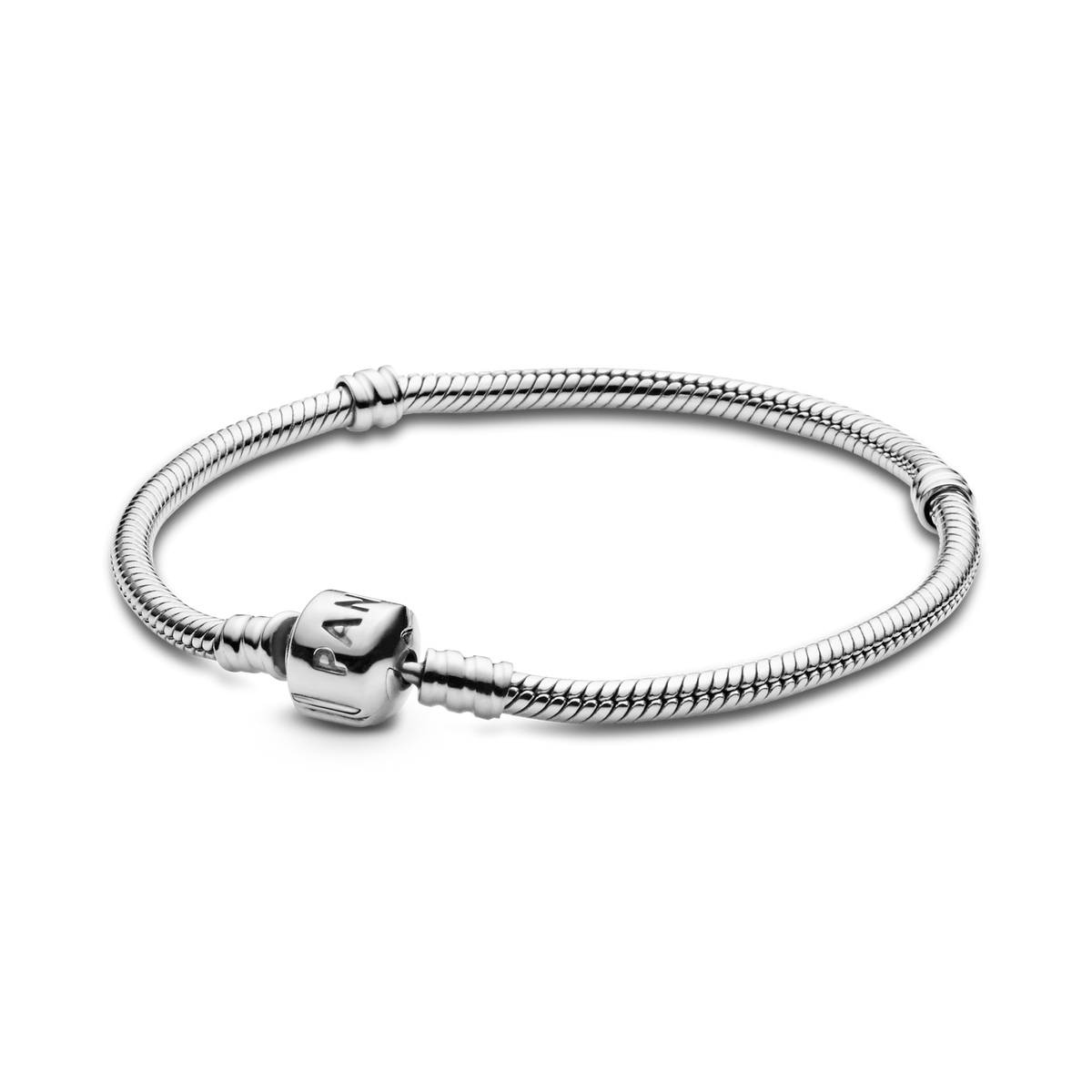 Pandora Moments Barrel Clasp Snake Chain Bracelet