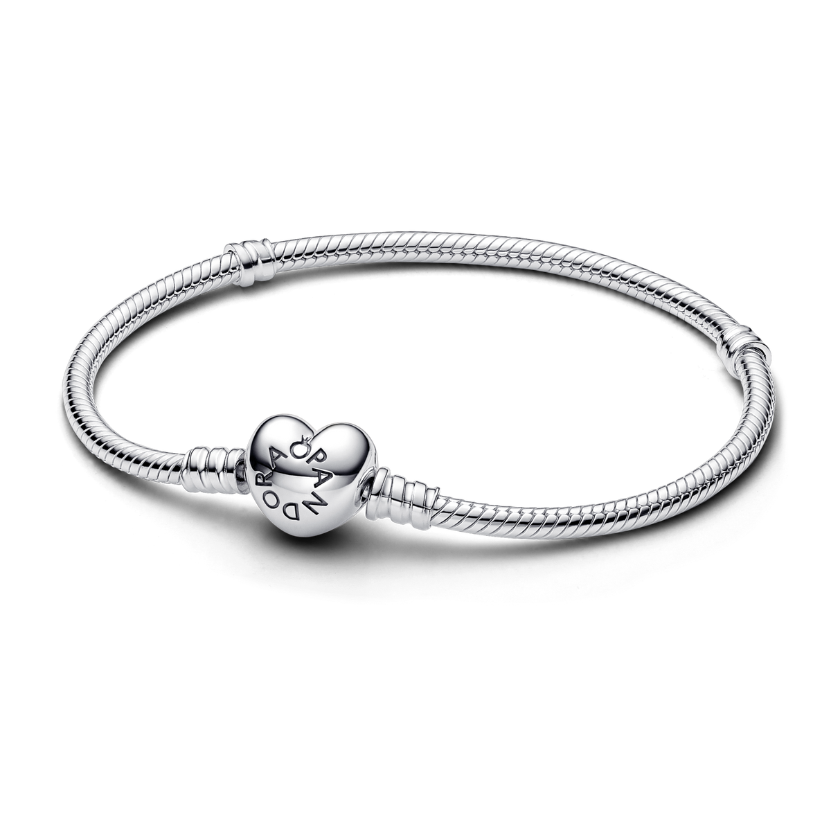 Moments Heart & Snake Chain Bracelet