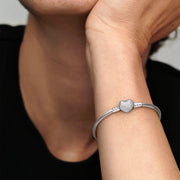 Moments Sparkling Heart & Snake Chain Bracelet