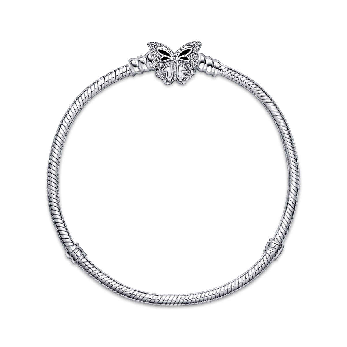 Pandora Moments Butterfly Clasp Snake Chain Bracelet