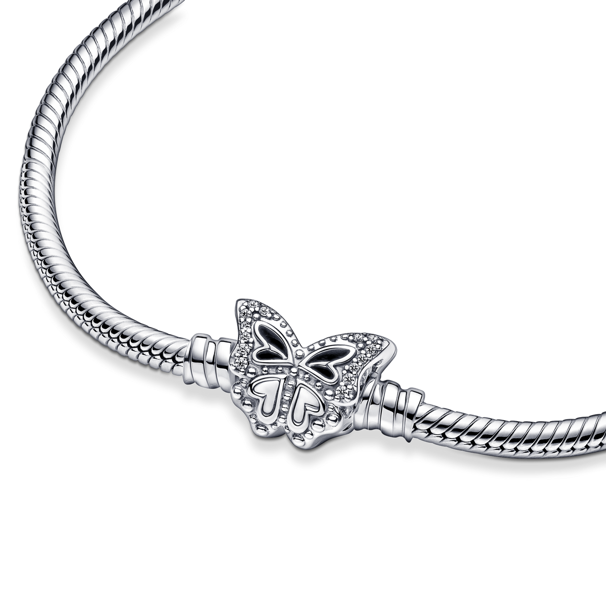Pandora Moments Butterfly Clasp Snake Chain Bracelet