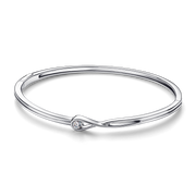 Pandora Brilliance Lab-Grown Diamond Bangle Bracelet and Ring Set 0.30 carat tw Sterling Silver
