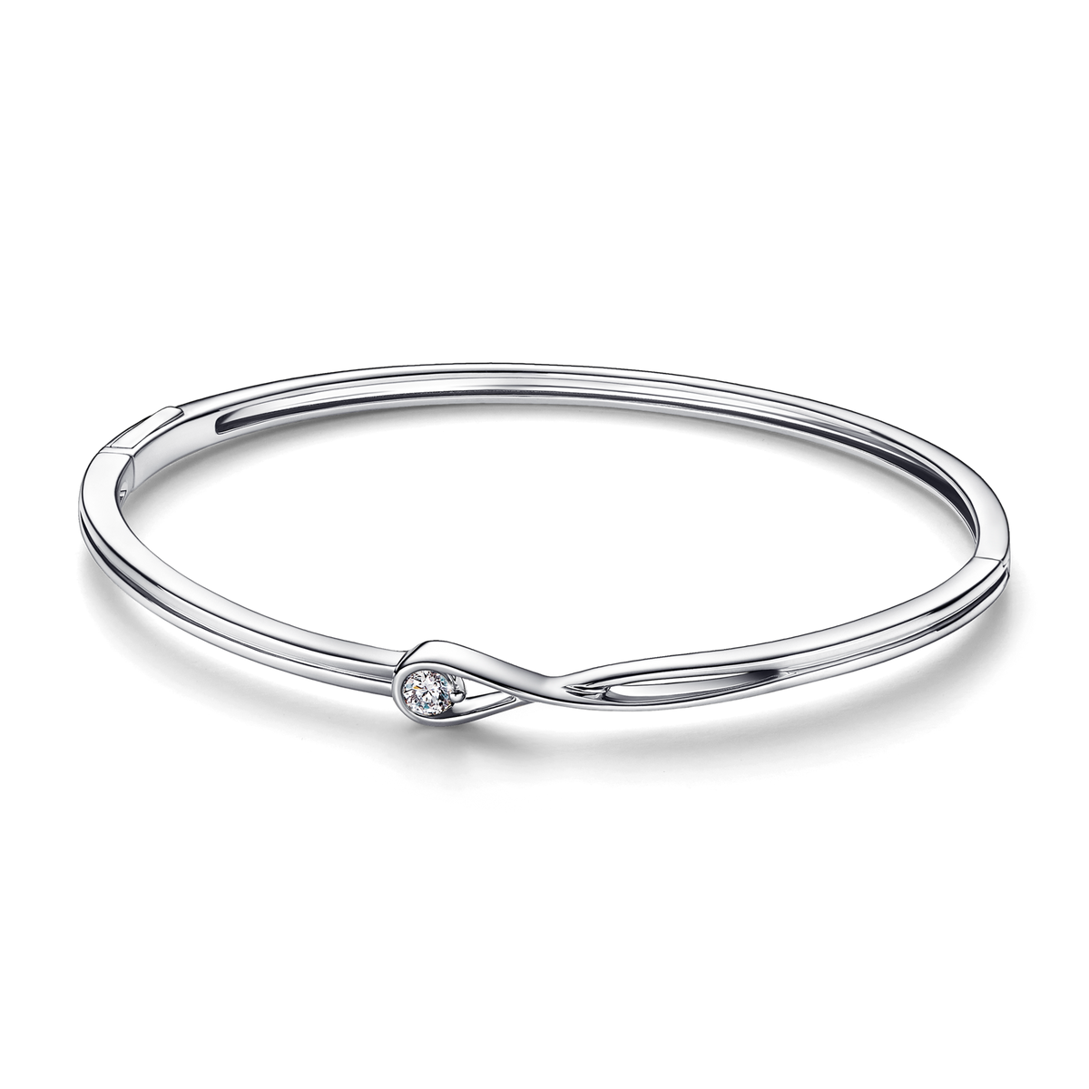 Pandora Brilliance Lab-Grown Diamond Bangle Bracelet and Ring Set 0.30 carat tw Sterling Silver