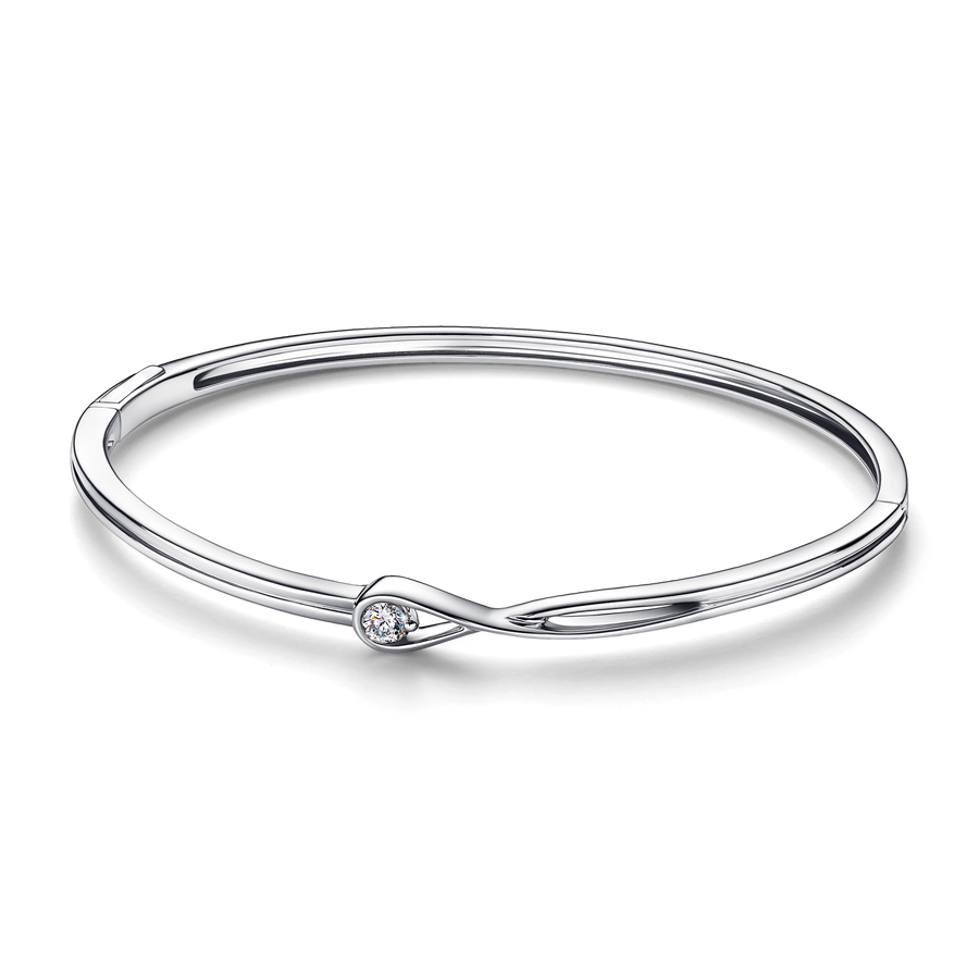 Pandora Infinite Sterling Silver Lab-grown Diamond Bangle