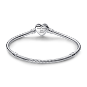 Pandora Moments Sparkling Infinity Heart Clasp Snake Chain Bracelet