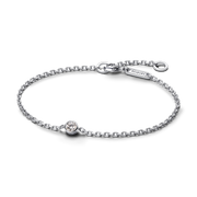 Pandora Era Bezel Sterling Silver Lab-grown Diamond Chain Bracelet
