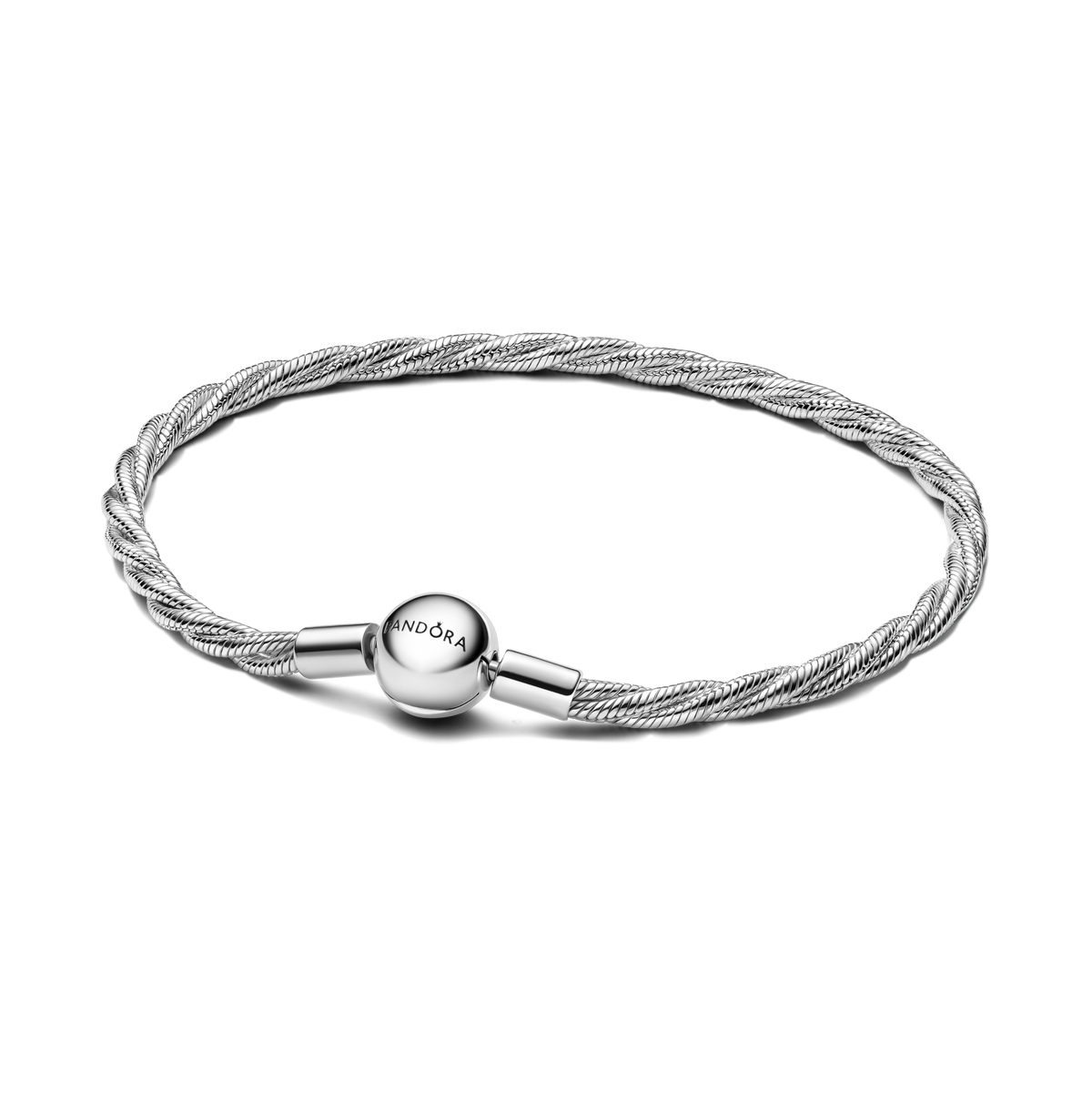 Round Pandora Clasp Twisted Snake Chain