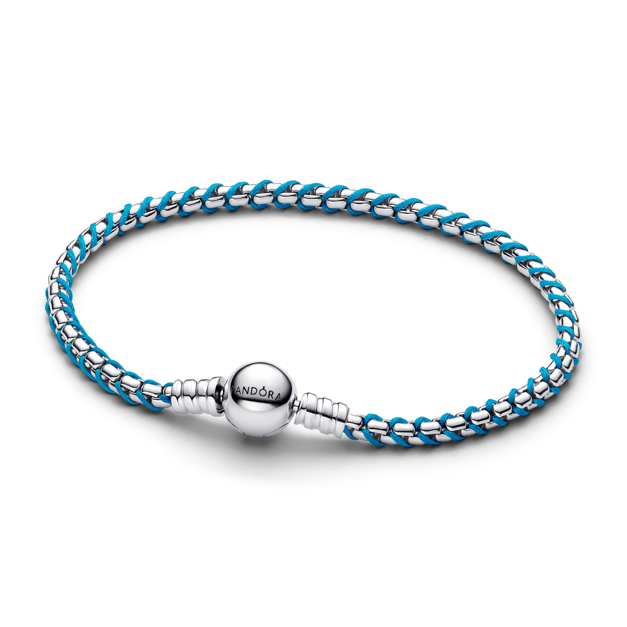 Blue Cord Snake Chain Bracelet