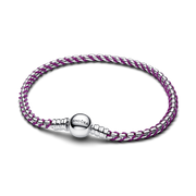 Purple Cord Box Chain Bracelet