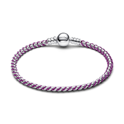 Purple Cord Box Chain Bracelet