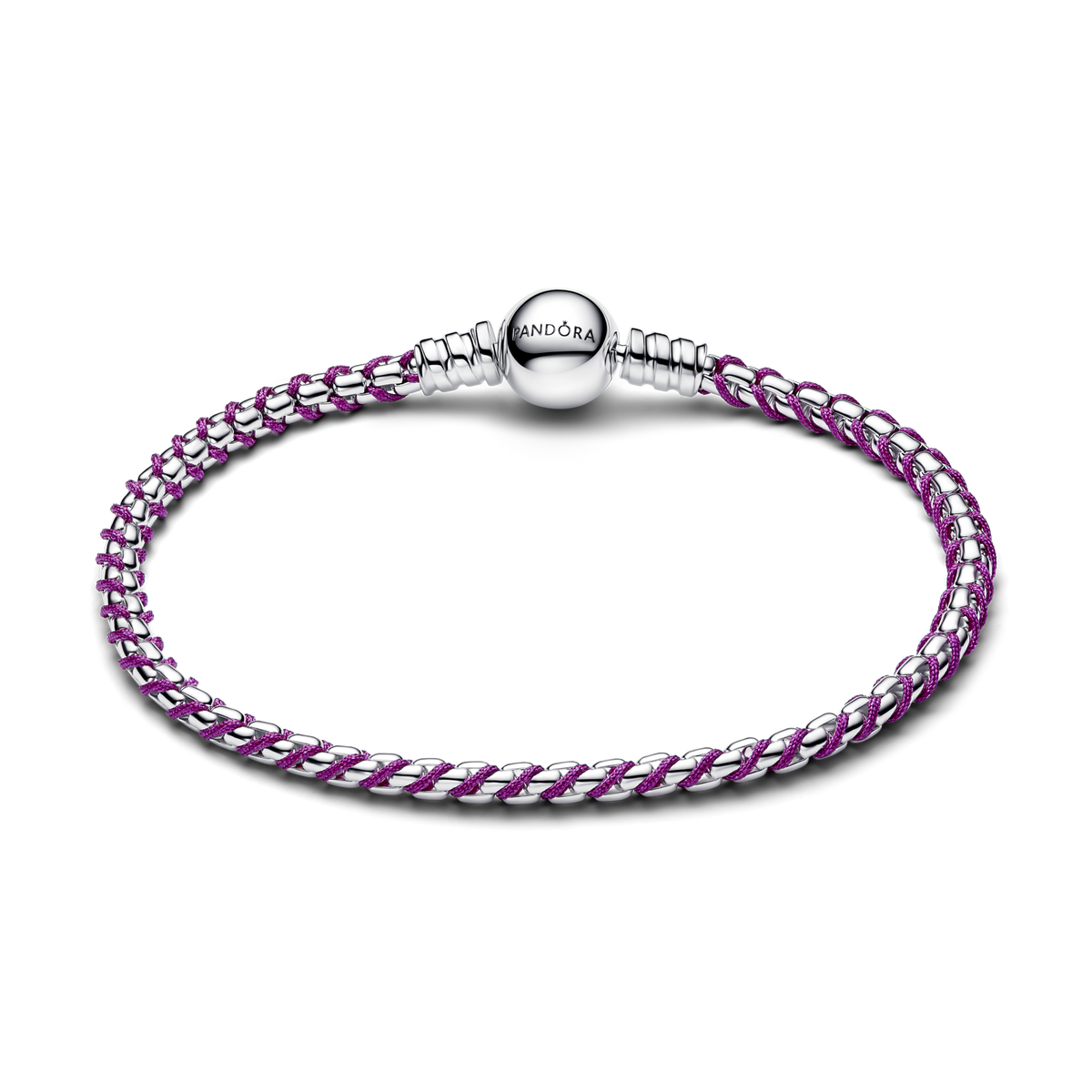 Purple Cord Box Chain Bracelet