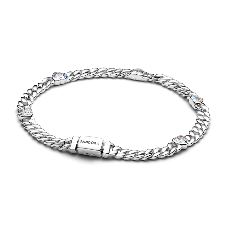 Heart Cuban Chain Bracelet