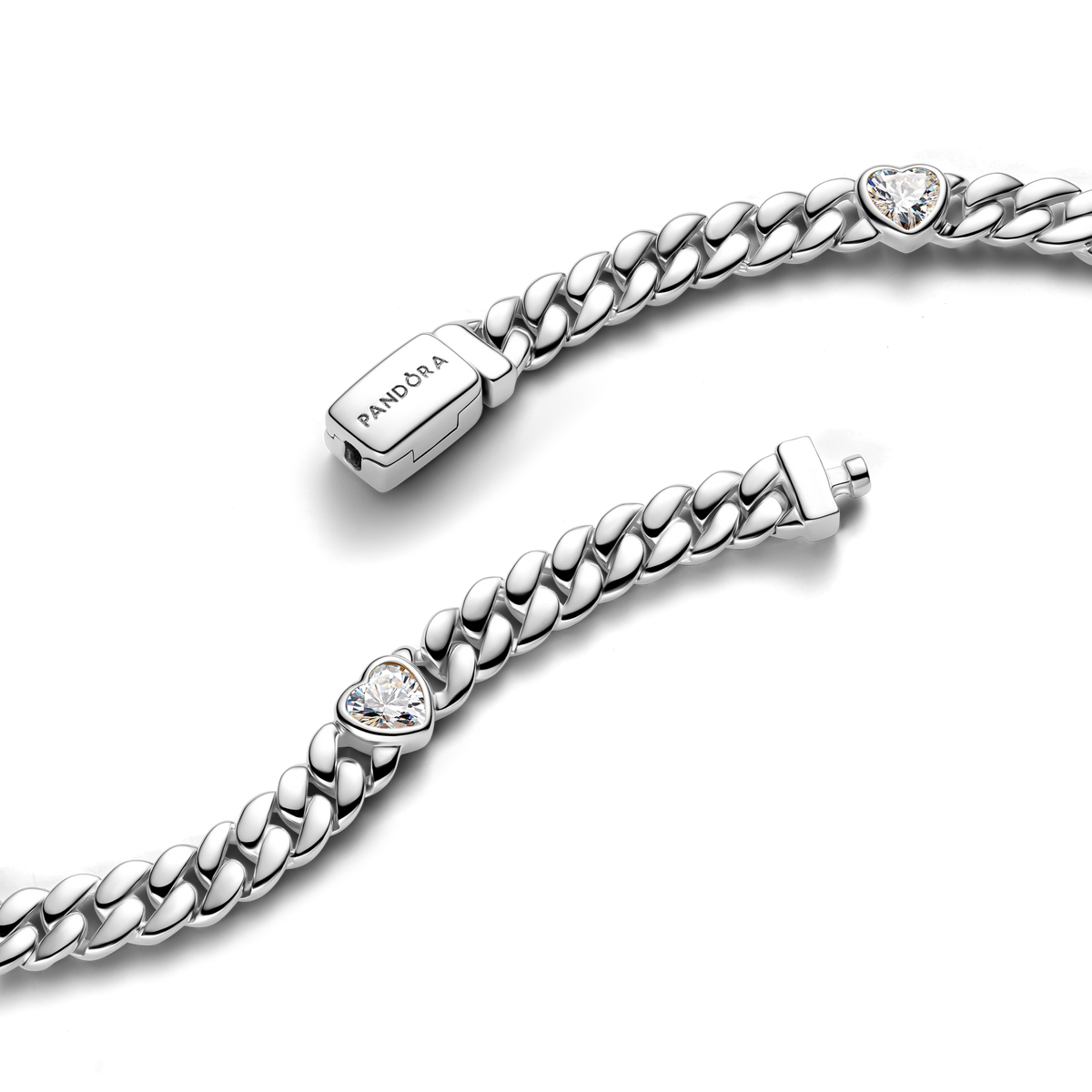 Heart Cuban Chain Bracelet