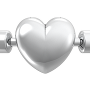 Heart Clasp Faceted Snake Chain Bracelet