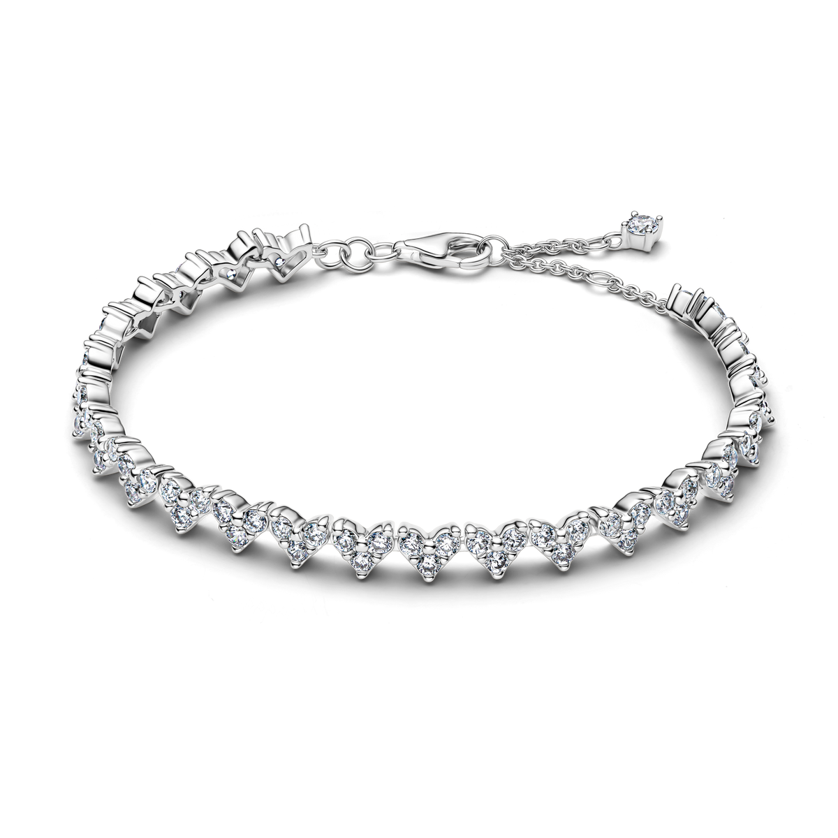 Triple Stone Heart Bracelet