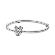 Disney Pandora Moments Pavé Minnie Mouse Clasp Snake Chain Bracelet