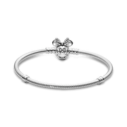Disney Pandora Moments Pavé Minnie Mouse Clasp Snake Chain Bracelet