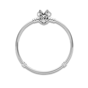 Disney Pandora Moments Pavé Minnie Mouse Clasp Snake Chain Bracelet