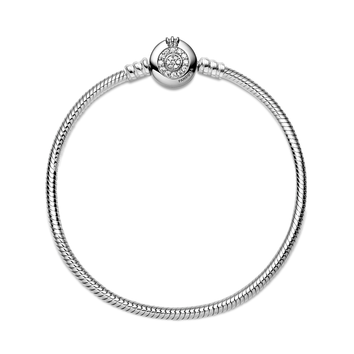 Pandora Moments Sparkling Crown O Snake Chain Bracelet