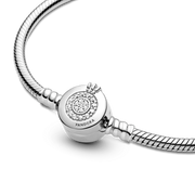 Pandora Moments Sparkling Crown O Snake Chain Bracelet