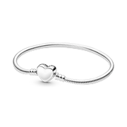 Pandora Moments Engravable Heart Clasp Snake Chain Bracelet