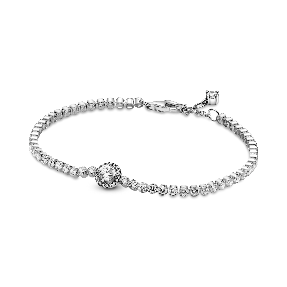 Sparkling Halo Tennis Bracelet