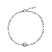 Sparkling Halo Tennis Bracelet