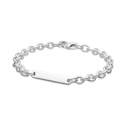 His & Hers Engravable Silver Bracelet Set