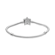 Pandora Moments Asymmetric Star Clasp Snake Chain Bracelet