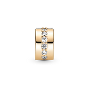 Clear Sparkling Row Clip Charm