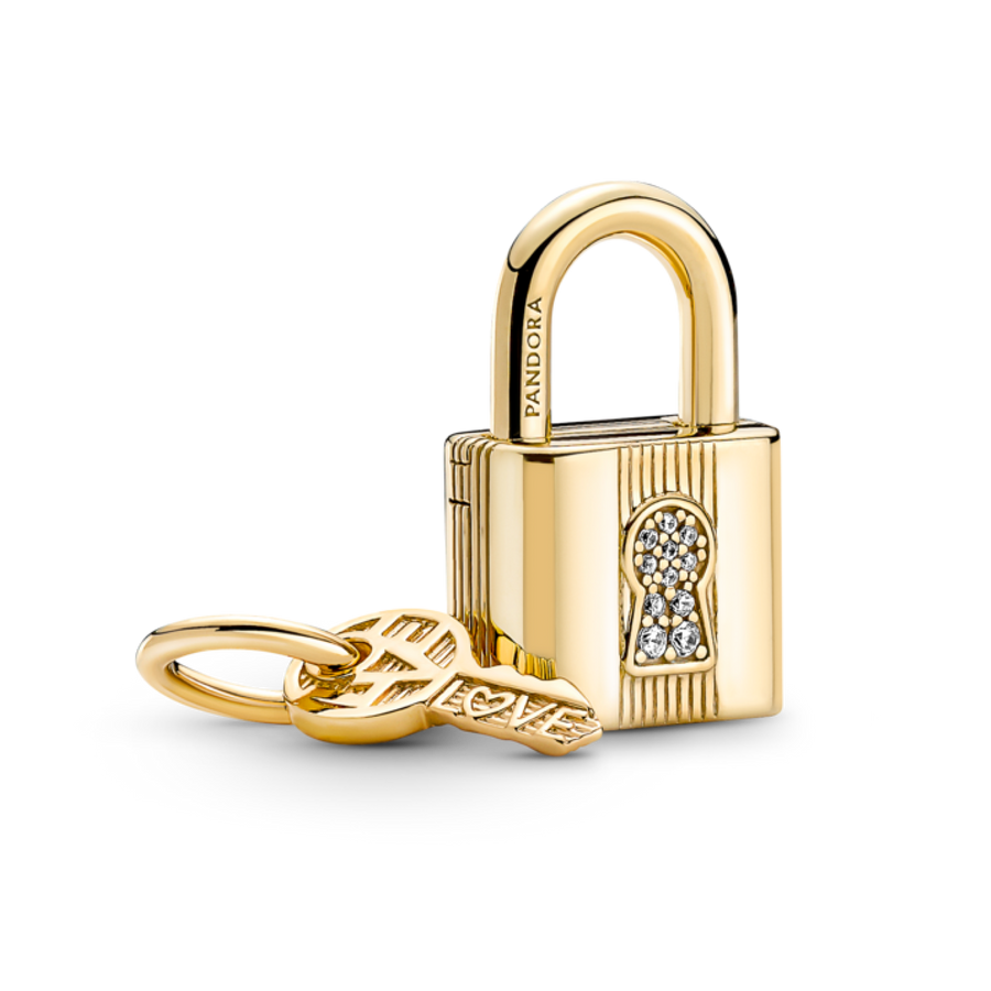 Padlock & Key Dangle Charm