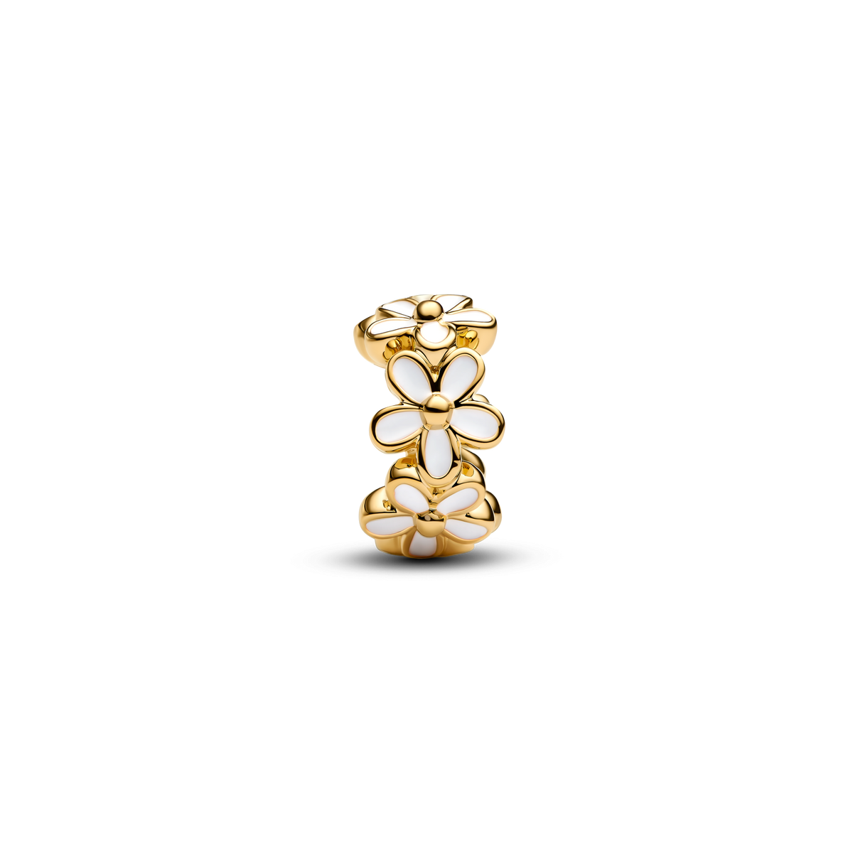 White Daisy Flower Spacer Charm