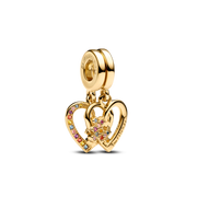 Splittable Puzzle Piece Hearts Dangle Charm