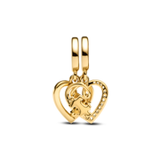 Splittable Puzzle Piece Hearts Dangle Charm