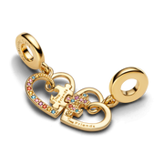 Splittable Puzzle Piece Hearts Dangle Charm