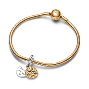 My Pandora Two-tone Daisy Double Dangle Charm