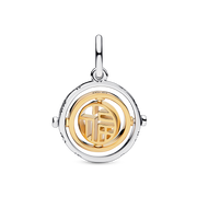 FINAL SALE - Two-tone Fú Spinning Dangle Charm