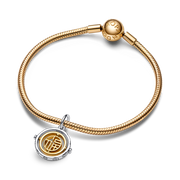 FINAL SALE - Two-tone Fú Spinning Dangle Charm