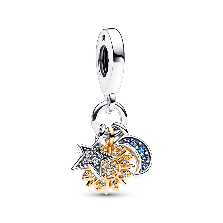 Two-tone Celestial Triple Dangle Charm