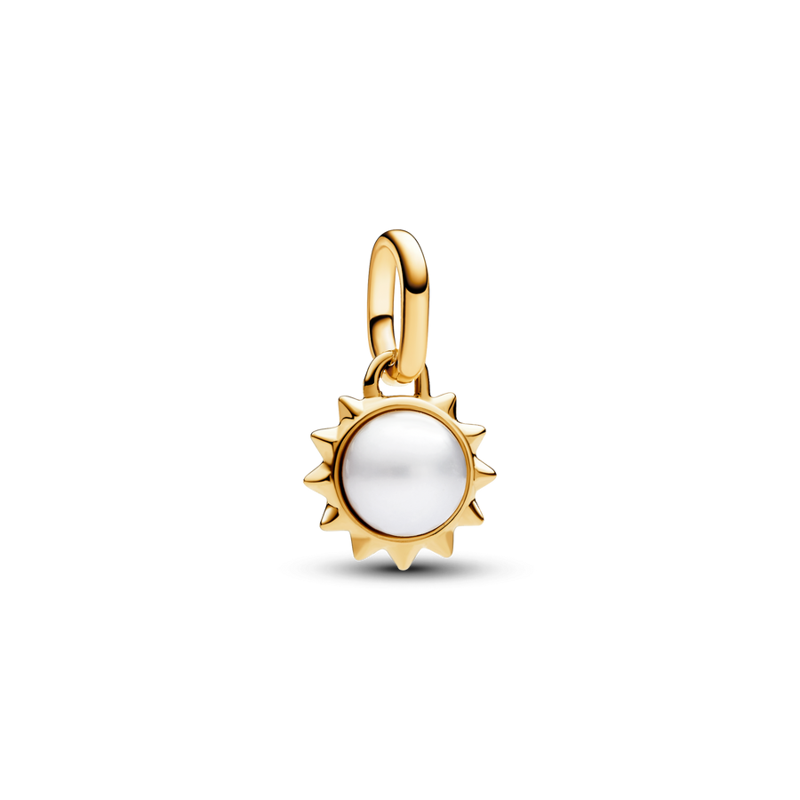Pandora ME Treated Freshwater Cultured Pearl Sun Mini Dangle Charm
