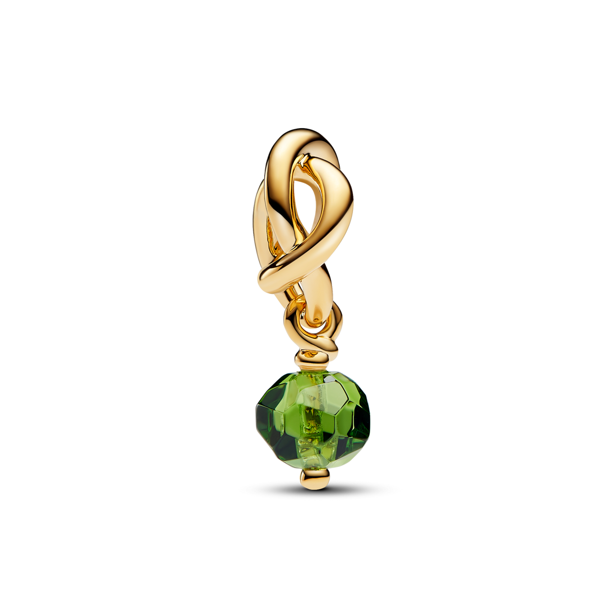 August Spring Green Eternity Circle Dangle Charm