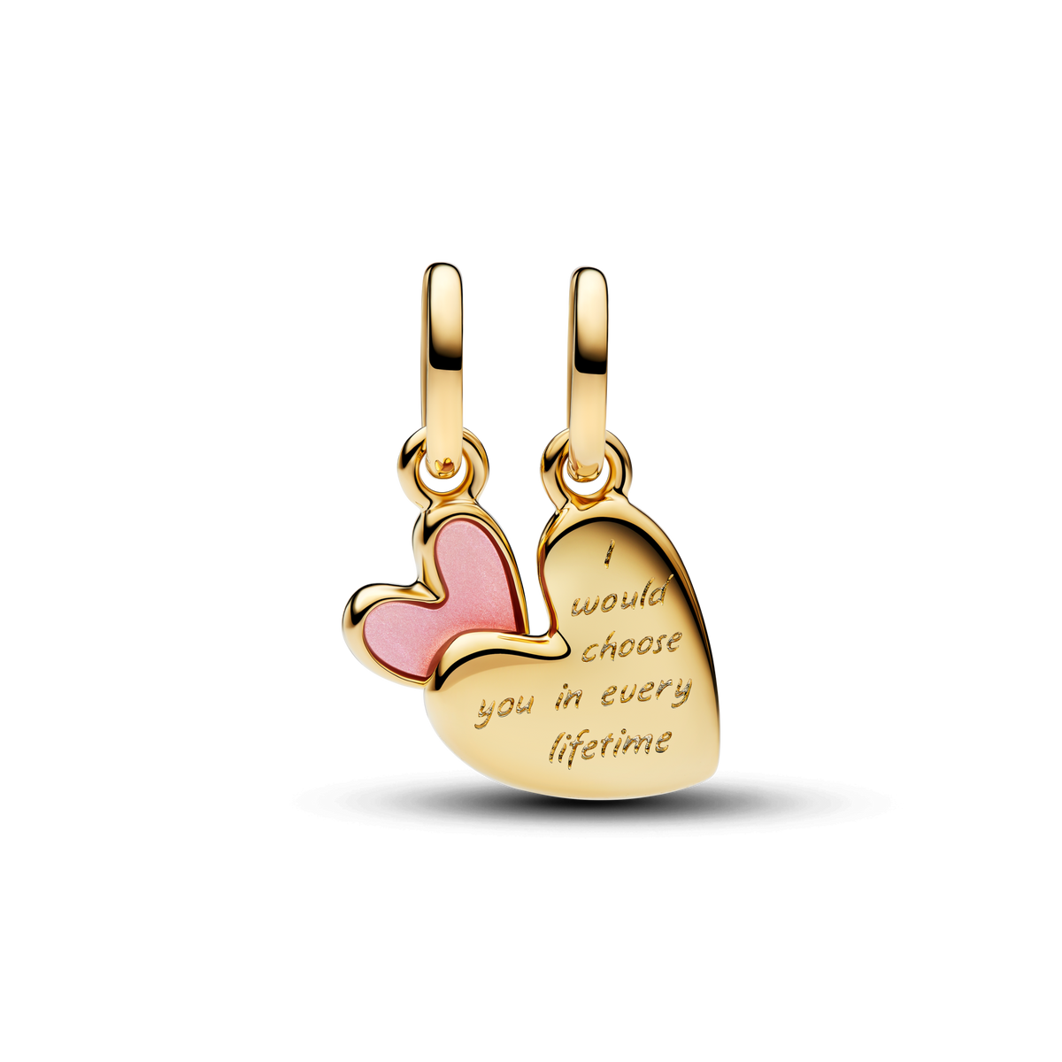 Pink Mother & Daughter Splittable Dangle Charm